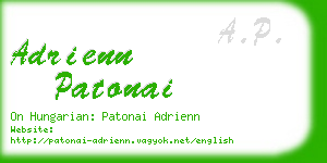 adrienn patonai business card